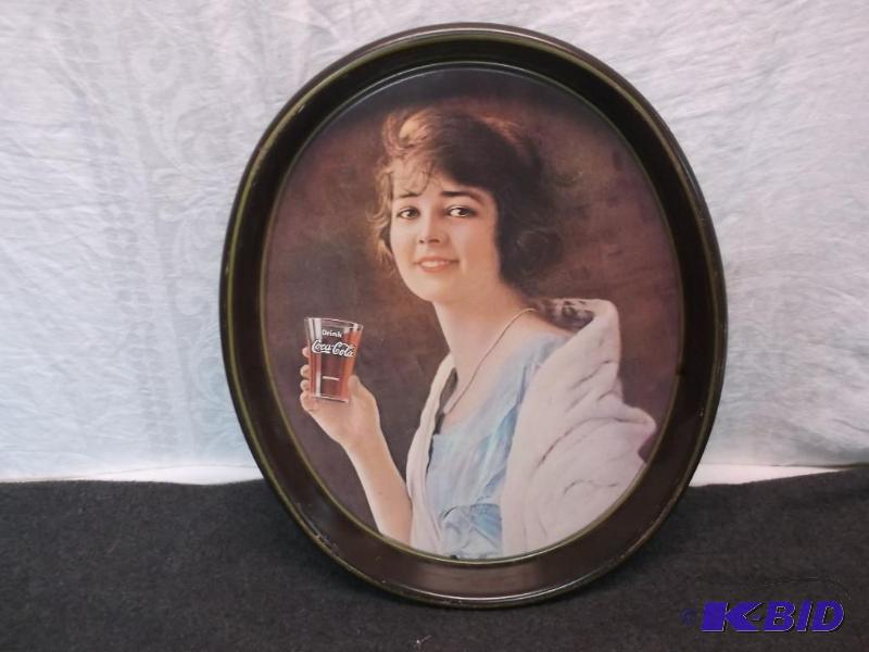 lot 46 image: Vintage Drink Coca Cola metal serving tray me...