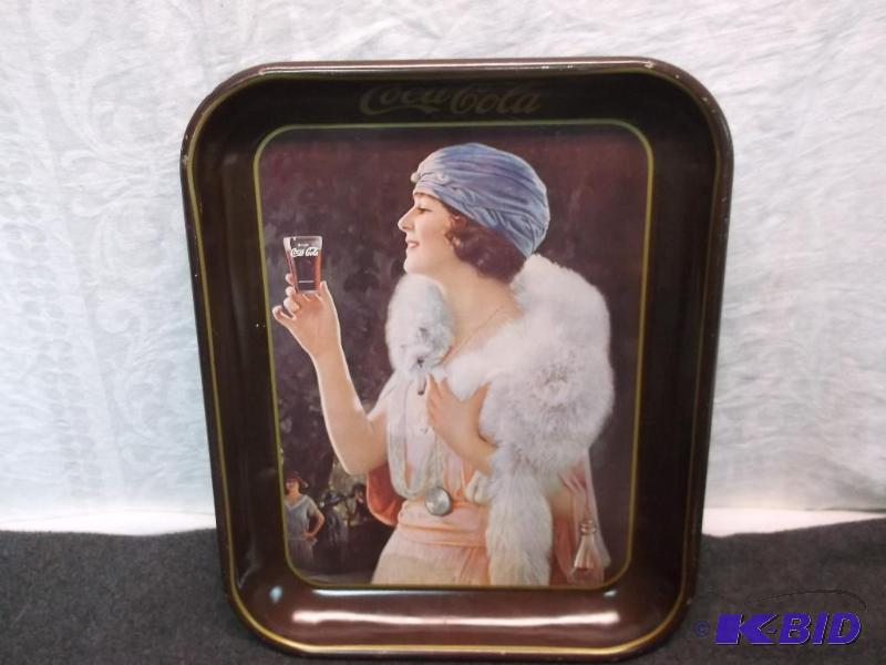 lot 47 image: Vintage Drink Coca Cola metal serving tray me...