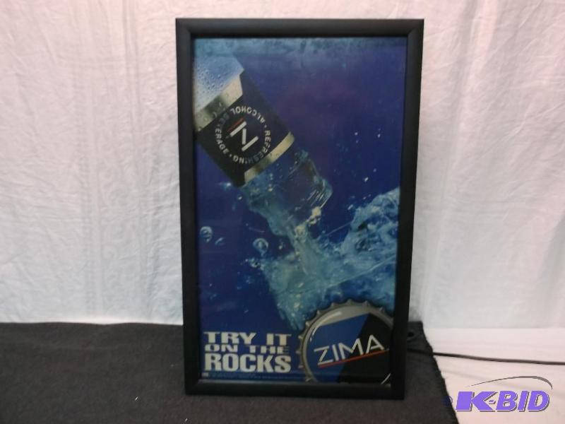 lot 51 image: Collectable Zima bar light has a small crack ...