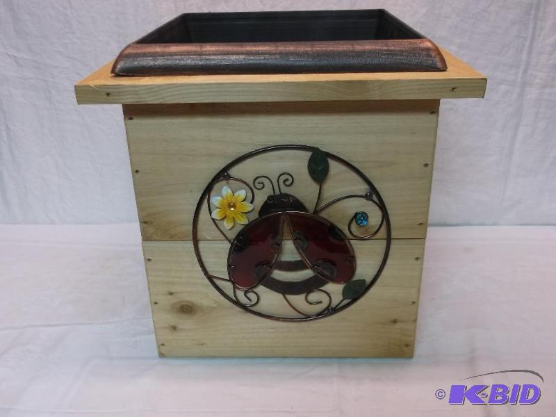 lot 82 image: Large planter made out of cedar put together ...