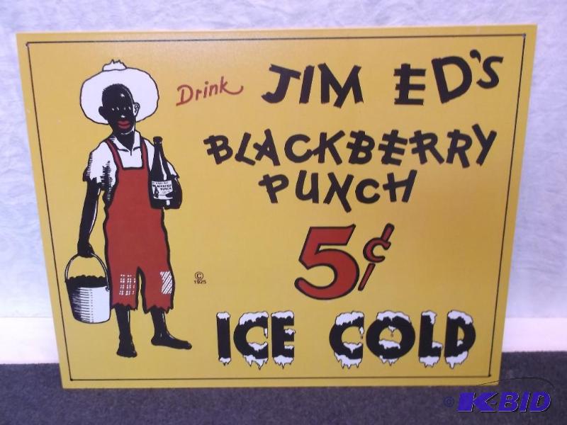 lot 9 image: Collectable metal JIM EDS Blackberry Punch s...