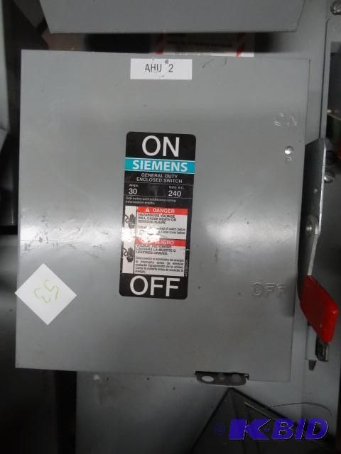 Siemens general duty enclosed switch. 240 vol...