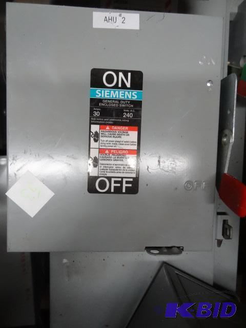 Siemens general duty enclosed switch. 240 vol...