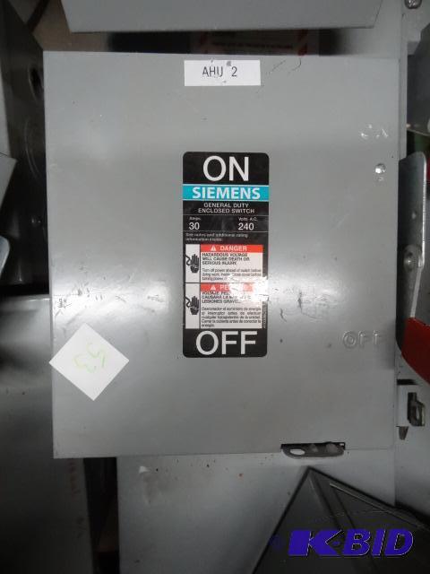 Siemens general duty enclosed switch. 240 vol...