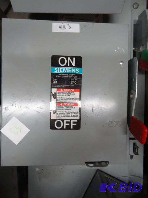 Siemens general duty enclosed switch. 240 vol...