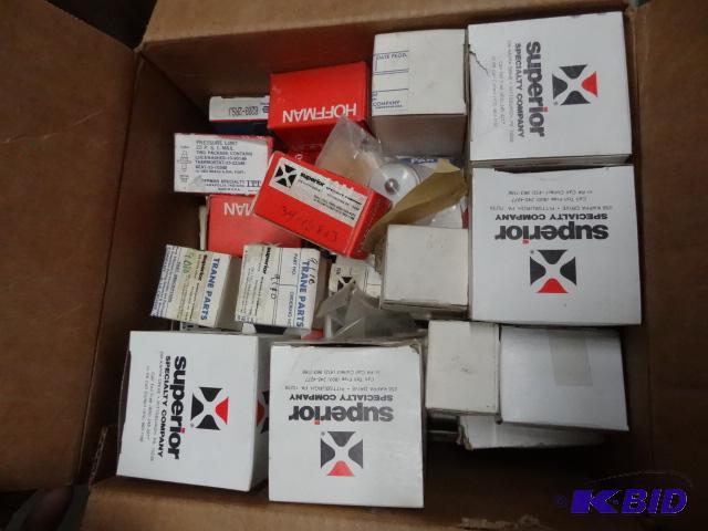Box of misc HVAC system parts....