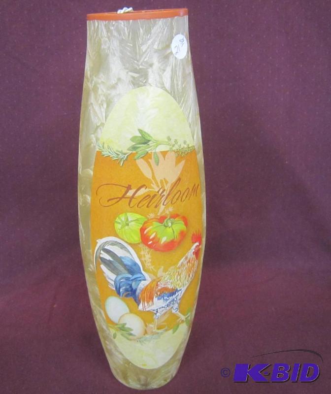lot 352 image: New 16 Electric Hand Painted Rooster Lamp