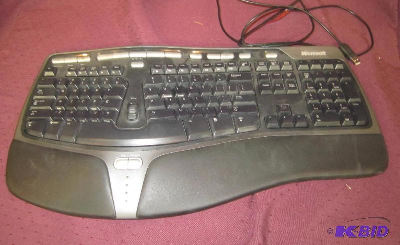 lot 373 image: keyboard black microsoft ergonomic 4000