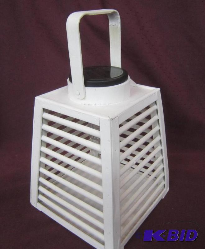 lot 380 image: NEW  Solar Light Wood White