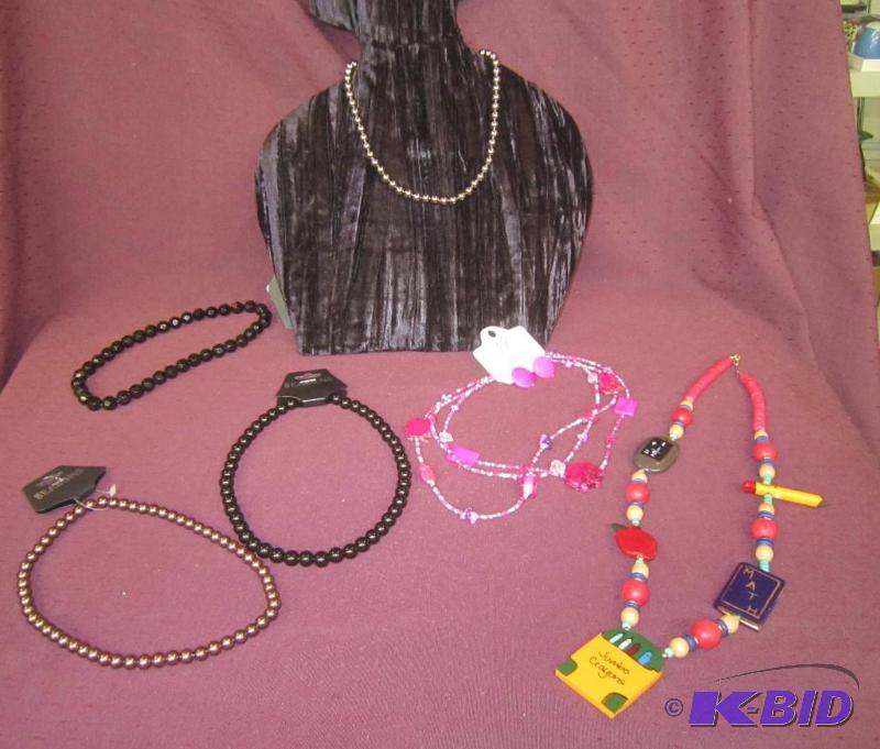 lot 387 image: NEW 6 necklaces stand not included