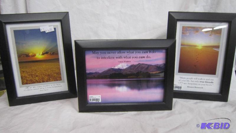 lot 482 image: Misc Box Lot - 3 Black Frame 5x7