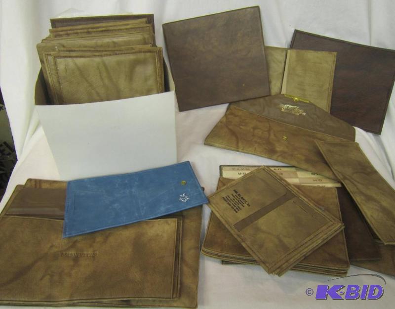 lot 500 image: Misc Box Lot - Leather Wallets, Great for Making Doll Furniture or Purses