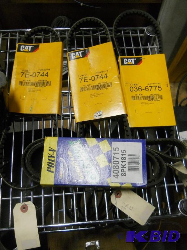 lot 102 image: 3 CAT V Belts and a Nascar V Belt