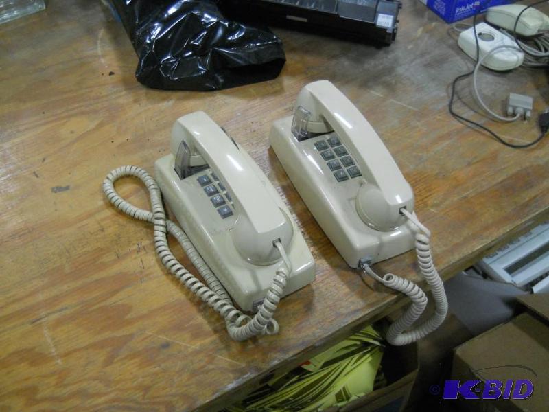 lot 120 image: 2 Vintage Wall Mounted Phones