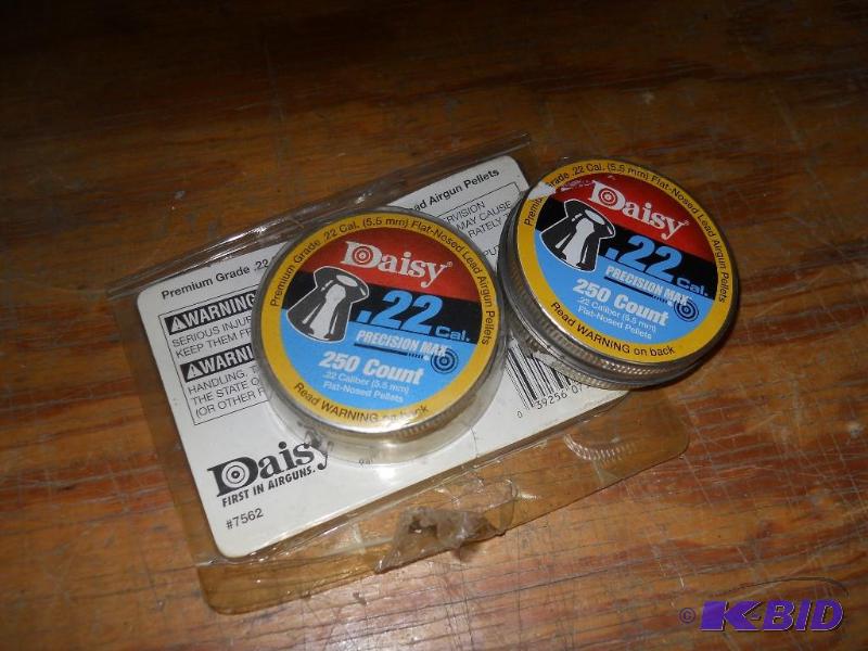 lot 46 image: Daisy .22 Cal. Airgun Pellets. Lead.
