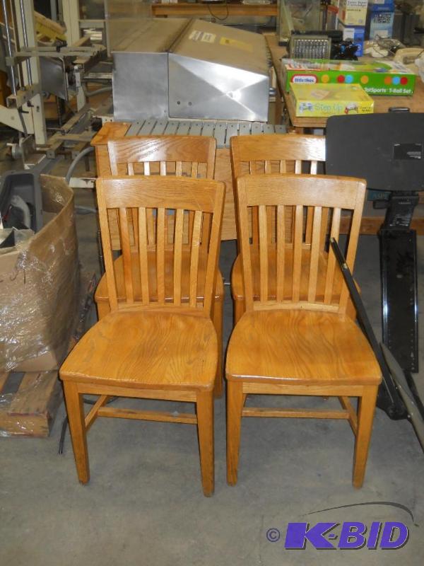 lot 84 image: 4 Wooden Chairs