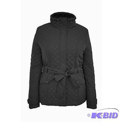 Harve Bernard Misses Quilted Jacket With Belt...