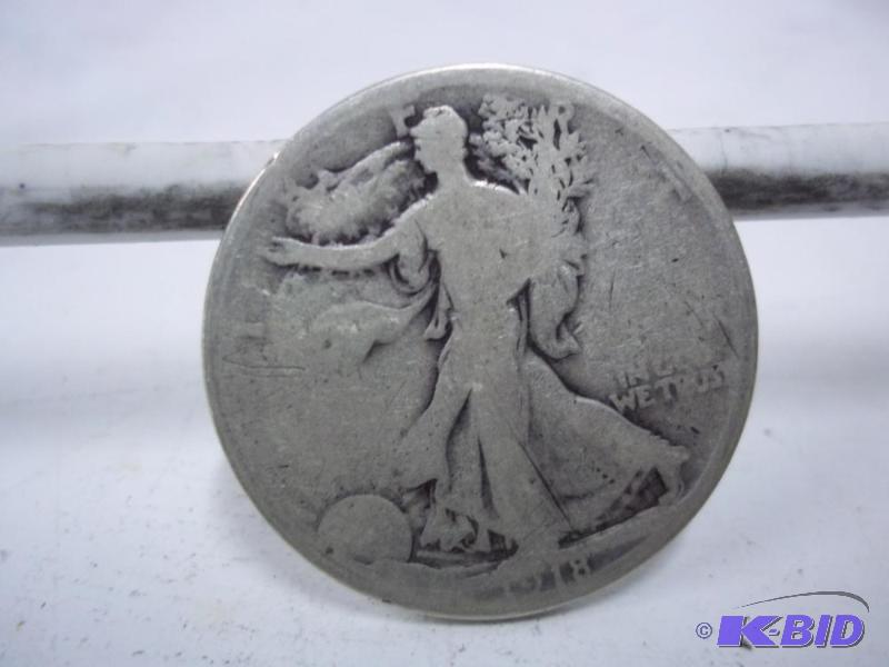 1918 Walking Liberty Half Dollar...