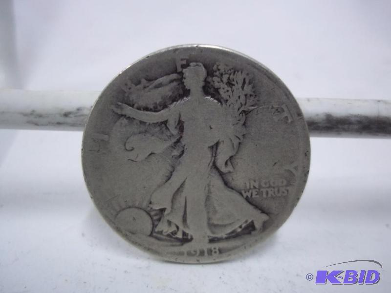 1918 Walking Liberty Half Dollar...