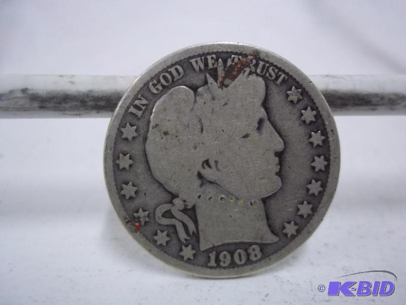1908 Barber Half Dollar...