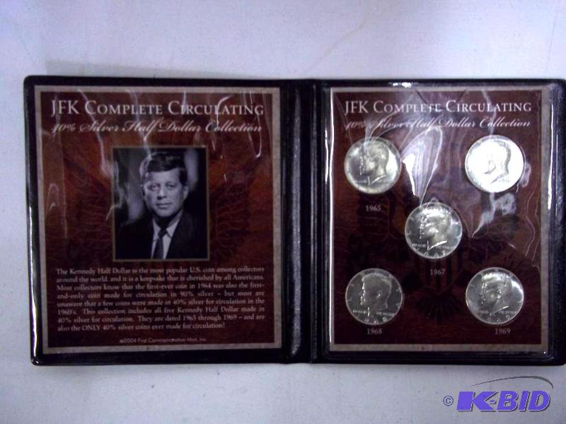 JFK Complete Circulating 40% Silver Half Doll...