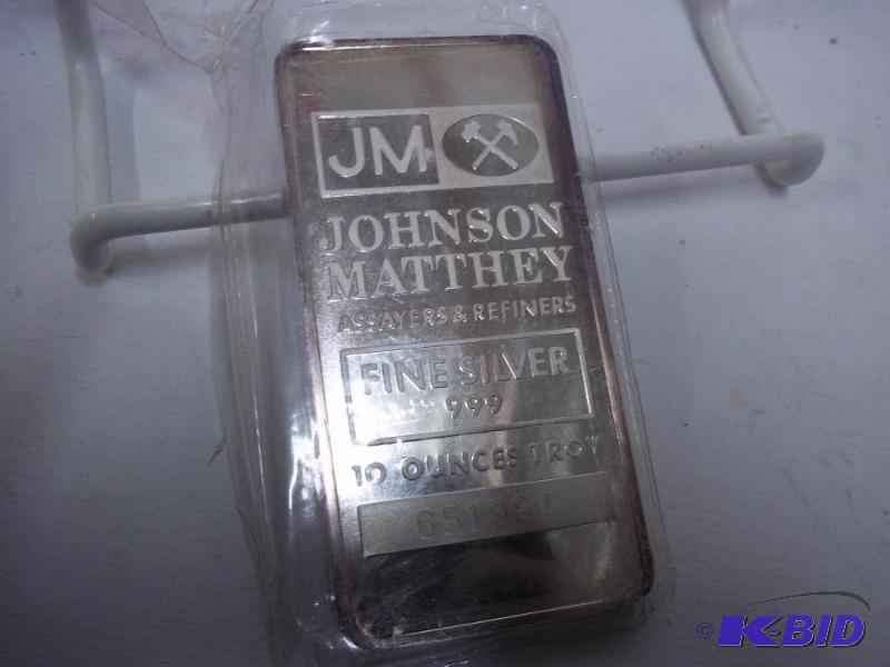10 ounce Troy fine silver .999 Johnson Matthe...
