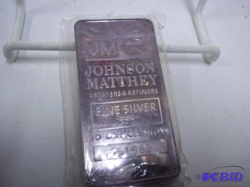 10 ounce Troy fine silver .999 Johnson Matthe...