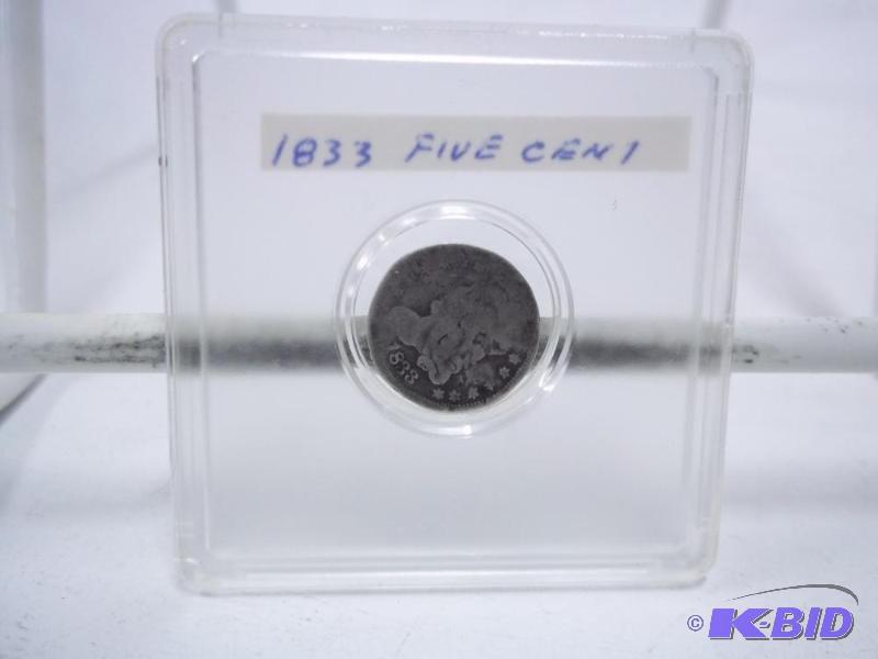 1833 Five Cent...