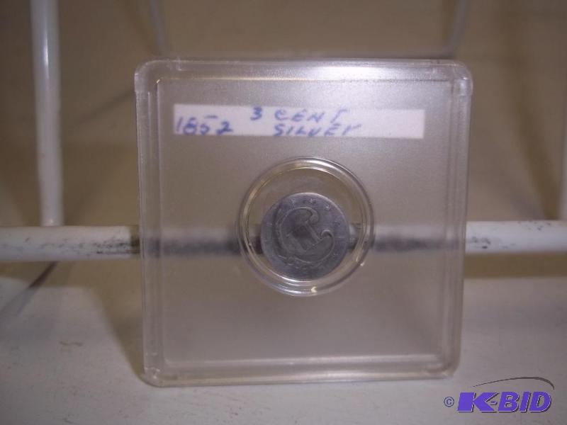 1852 3 cent silver...
