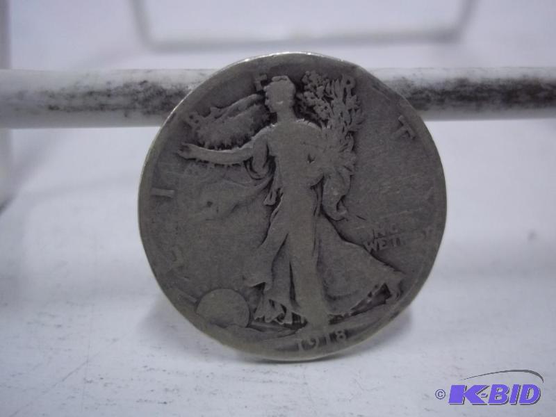 1918 Walking Liberty Half Dollar...