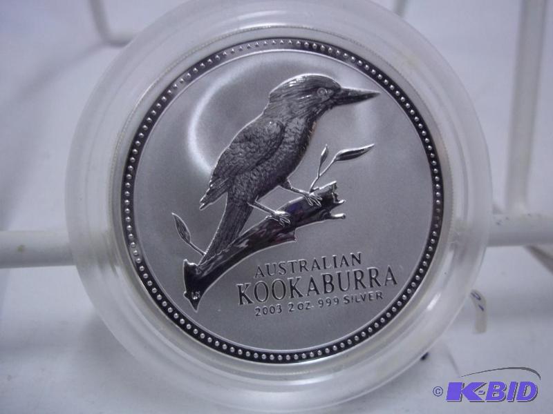 Australian Kookaburra 2003 2 oz. 999 Silver i...