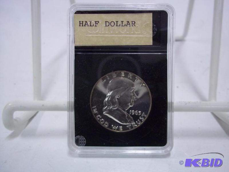1963 Ben Franklin Half Dollar in case...