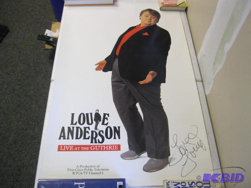lot 100 image: Autographed Louie Anderson Poster...