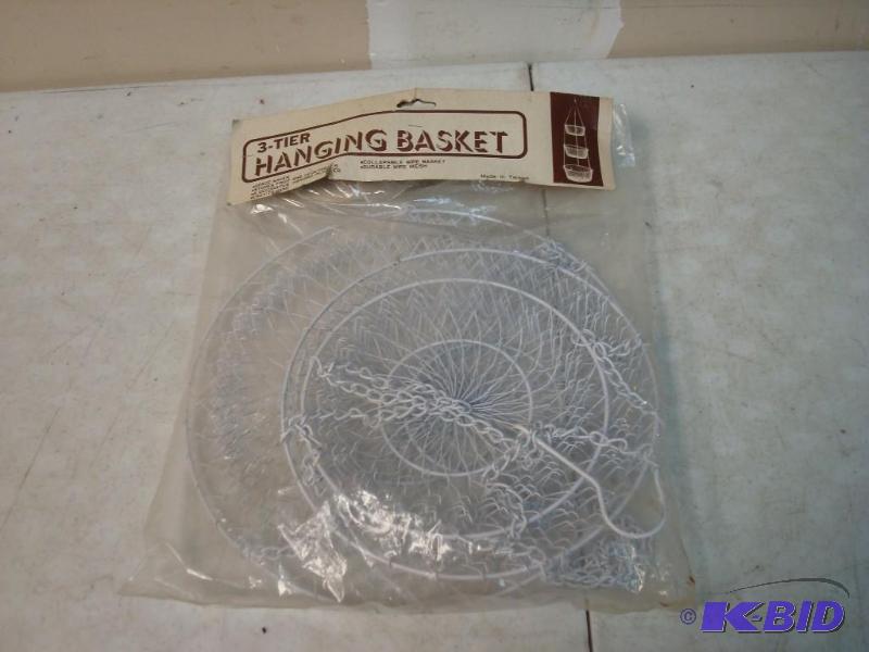 lot 109 image: New Hanging Wire Basket...