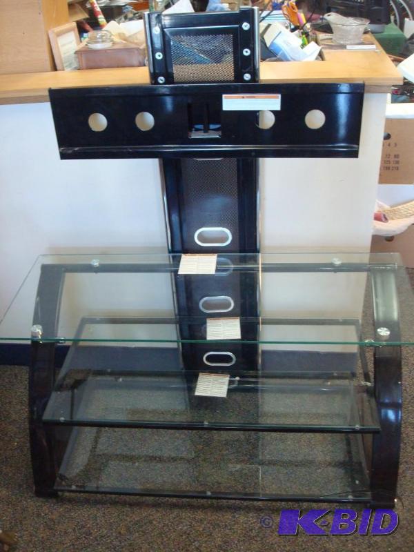 lot 3 image: Flat Screen TV Mount And Entertainment Center...
