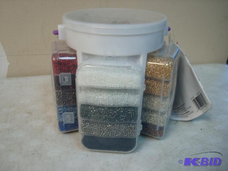 lot 31 image: Bead Container With Beads ...