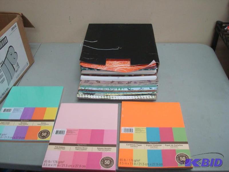 lot 34 image: Lot Of Cardstock Several Colors And Designs,&...