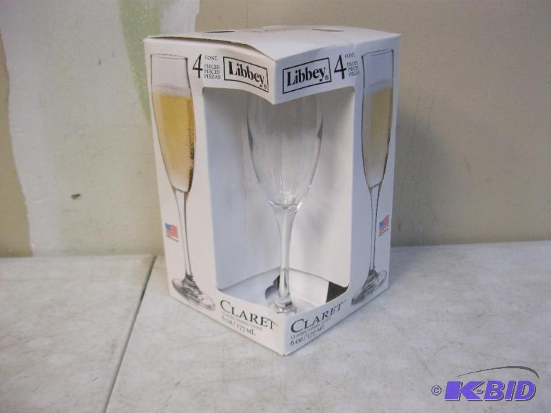 lot 43 image: Box Of New Wine Glasses...