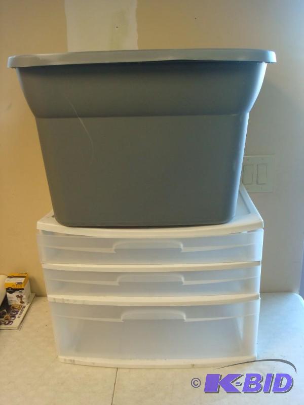 lot 48 image: Bin And Plastic Drawer Have Wear...