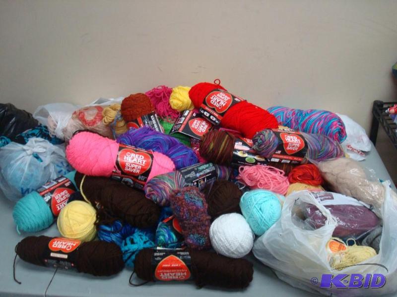 lot 73 image: Huge Lot Of Different Color Yarn, Mostly New...