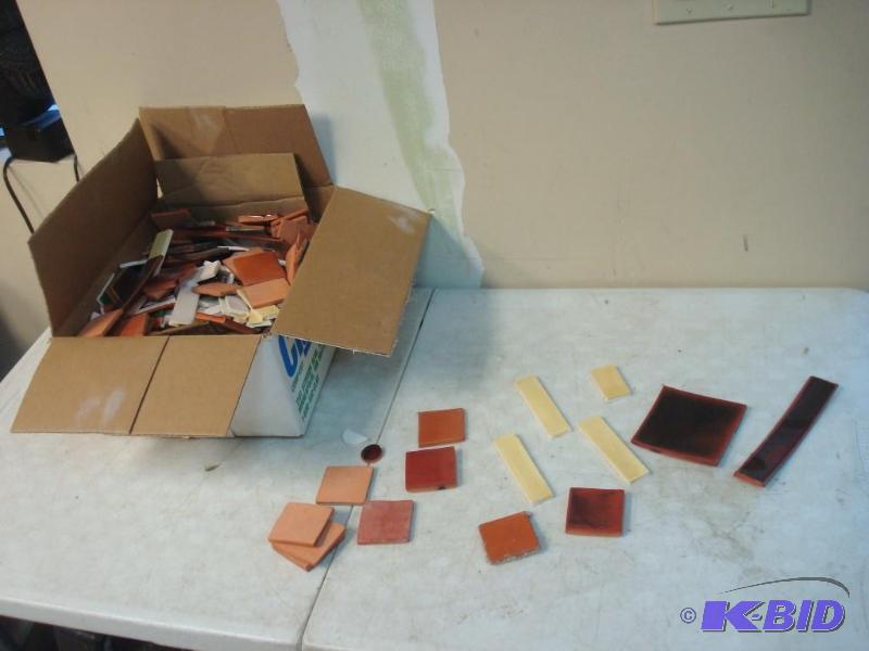 lot 75 image: Lot Of Small Clay Tiles For Crafting...