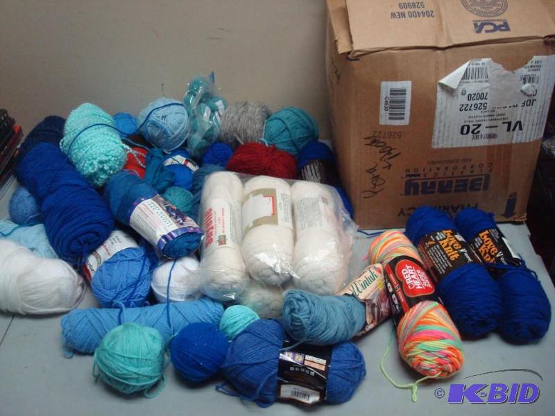 lot 84 image: Large Lot Knitting Yarn New Or Balled Up ...