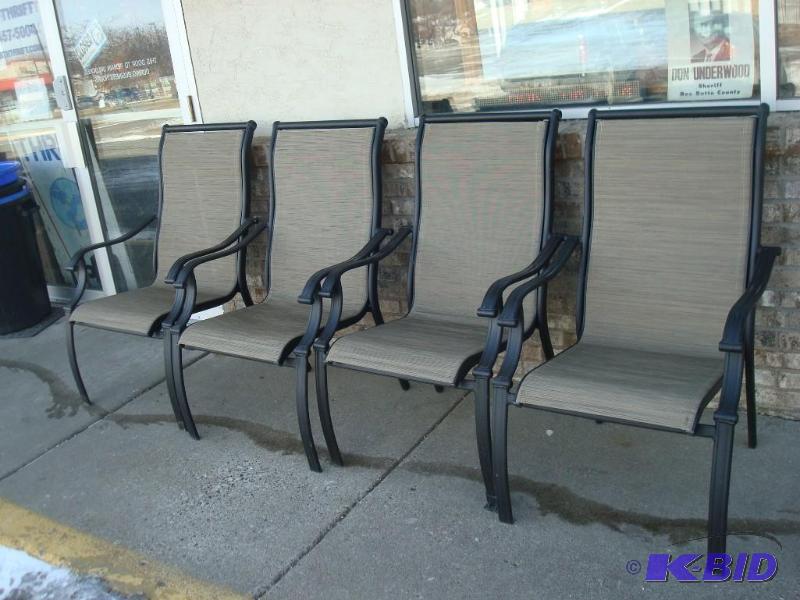 lot 9 image: Lot Of Four Patio Chairs Good Condition ...