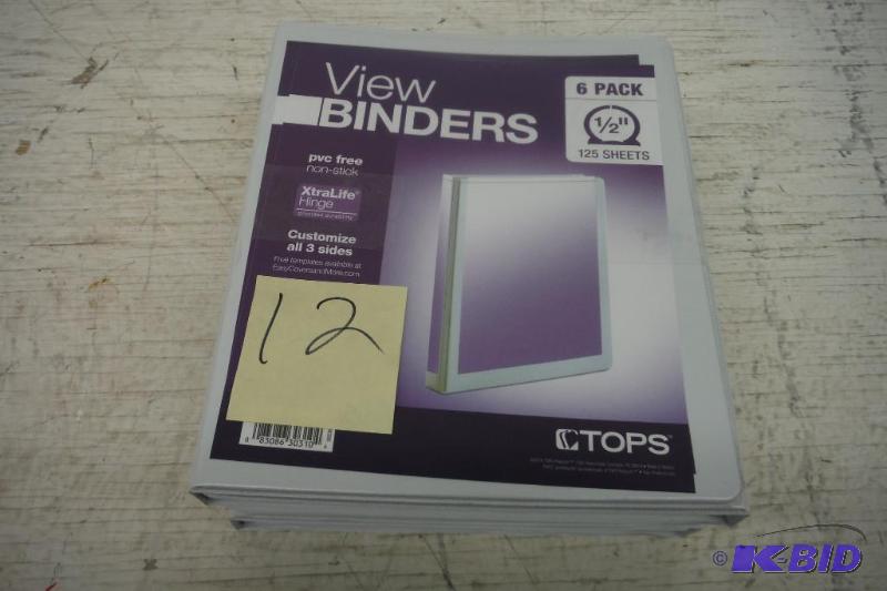lot 11 image: 6 pack of Veiw Binders