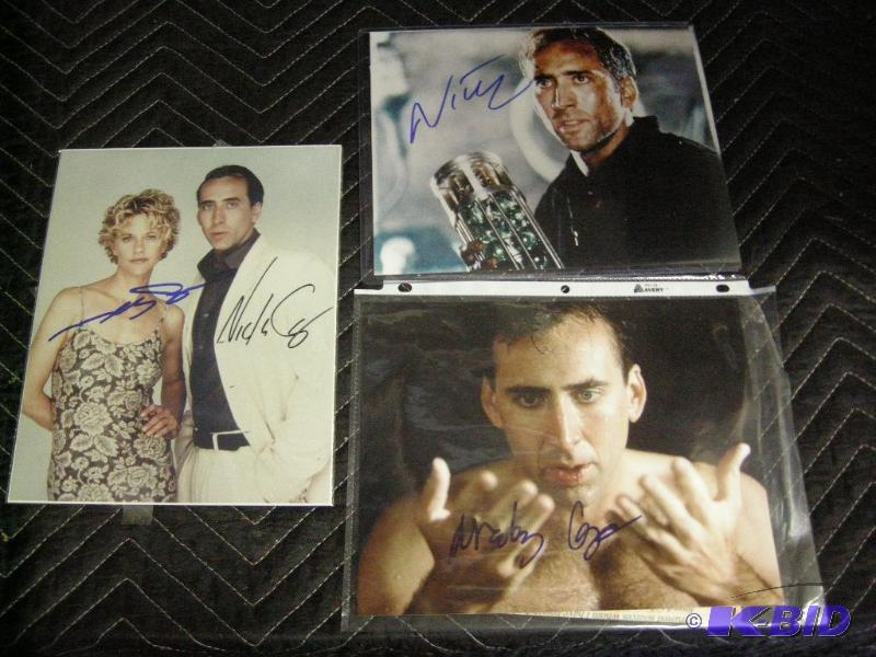 lot 17 image: Nicholas CageMeg Ryan autographed pictures