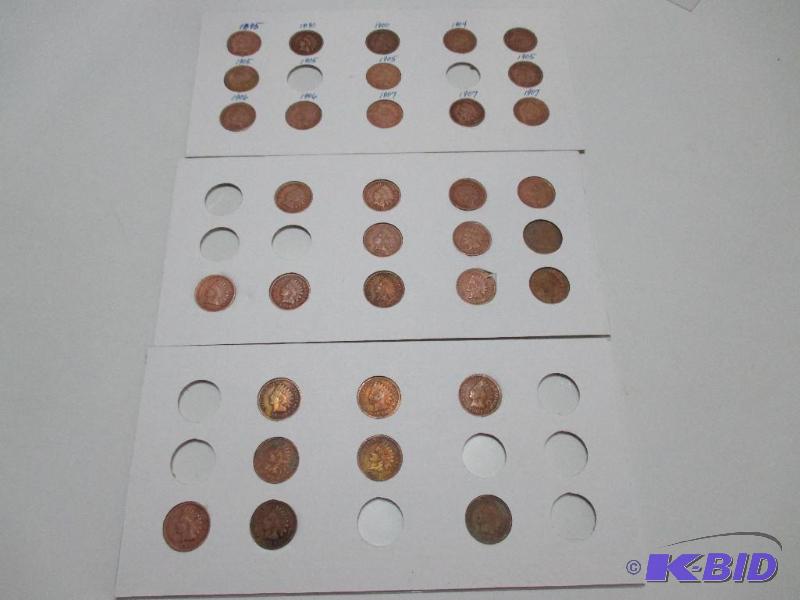qty 33 Indian head pennies from average to ve...