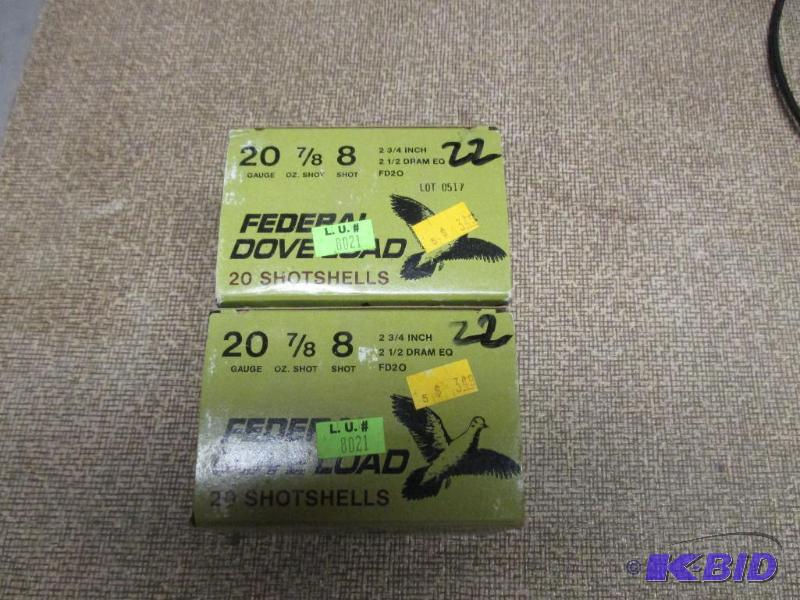 2 boxes of 20 GA ammo...