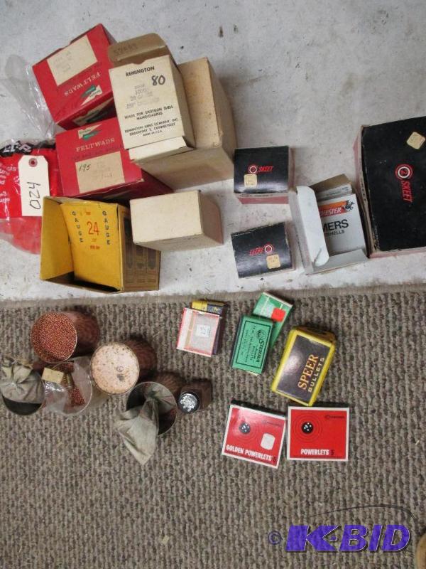 Large lot of reloading supplies, shot, bullet...