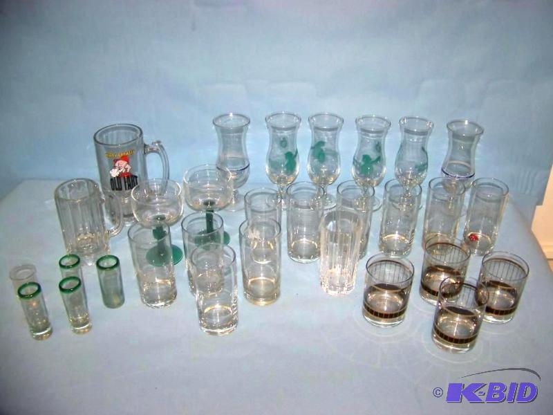 lot 29 image: Shot Glasses, Low Balls, Mugs and other Glassware