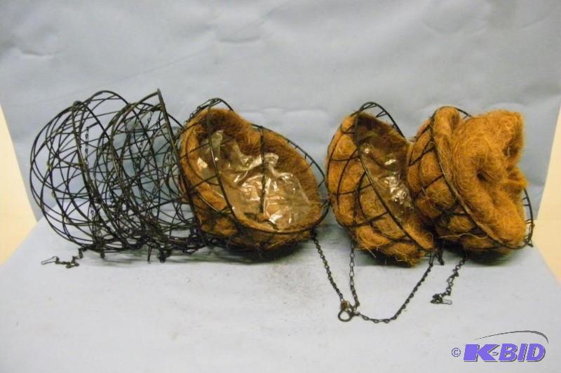 lot 50 image: Wire, Hanging Planters